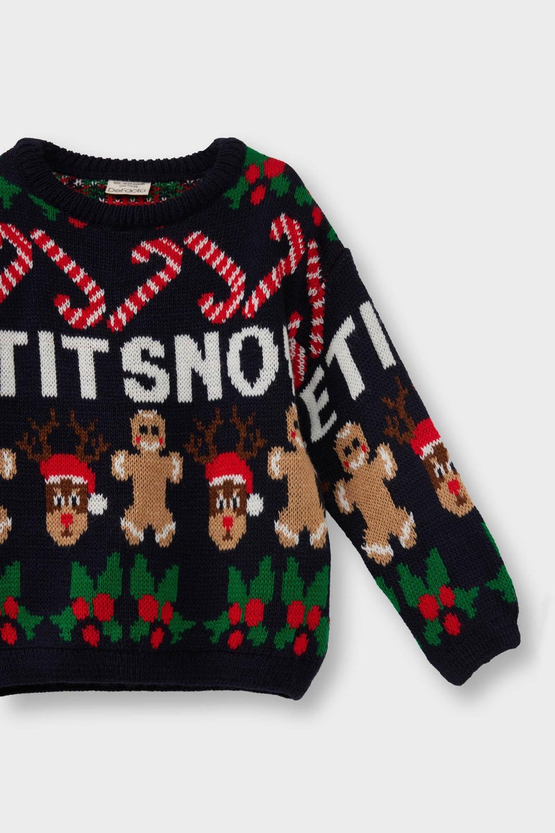 ديفاكتو بلوفر اولادي تريكو قصة عادية بطبعة كريسماس - Image 4